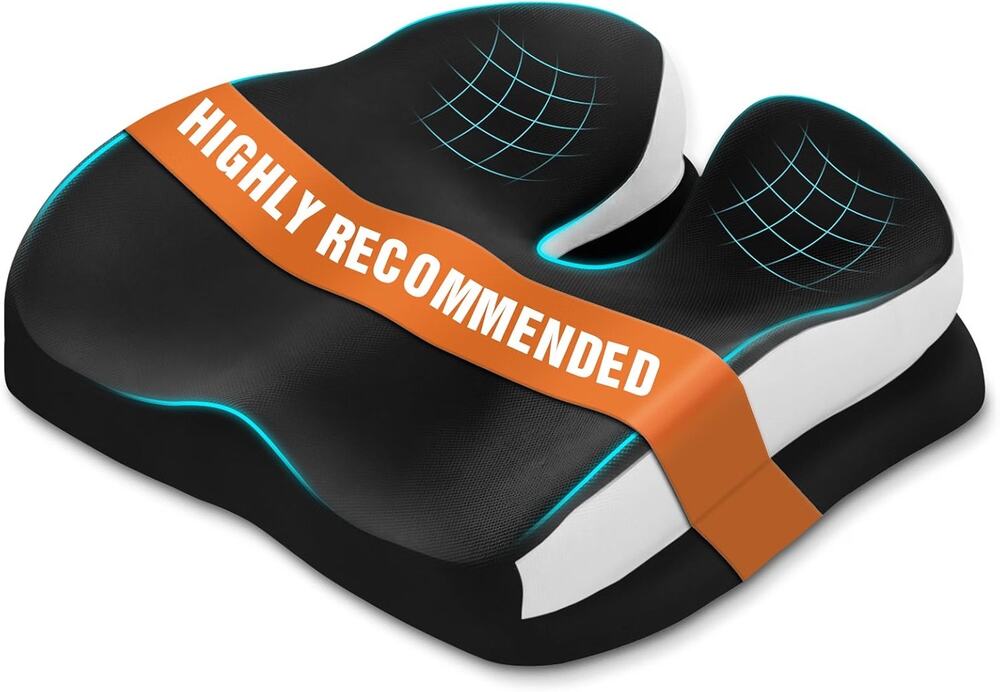 Memory Foam Ergonomic Seat Cushion for Office Chairs Pain Relief